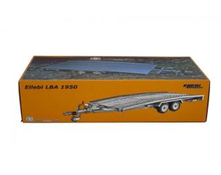 Autotransporter Anhänger Ellebi  silber Laudoracing 1:18 Resinemodell (Türen, Motorhaube... nicht zu öffnen!)